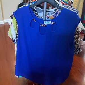 Royal blue blouse
